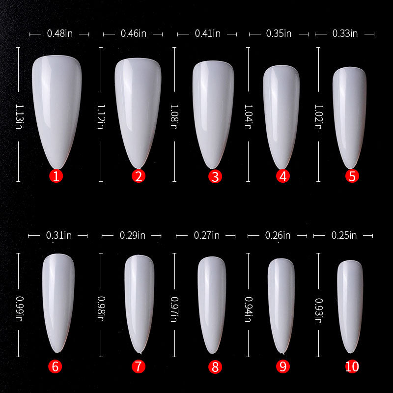 Lösnaglar Heltäckande Long Almond Stiletto / 500 pack