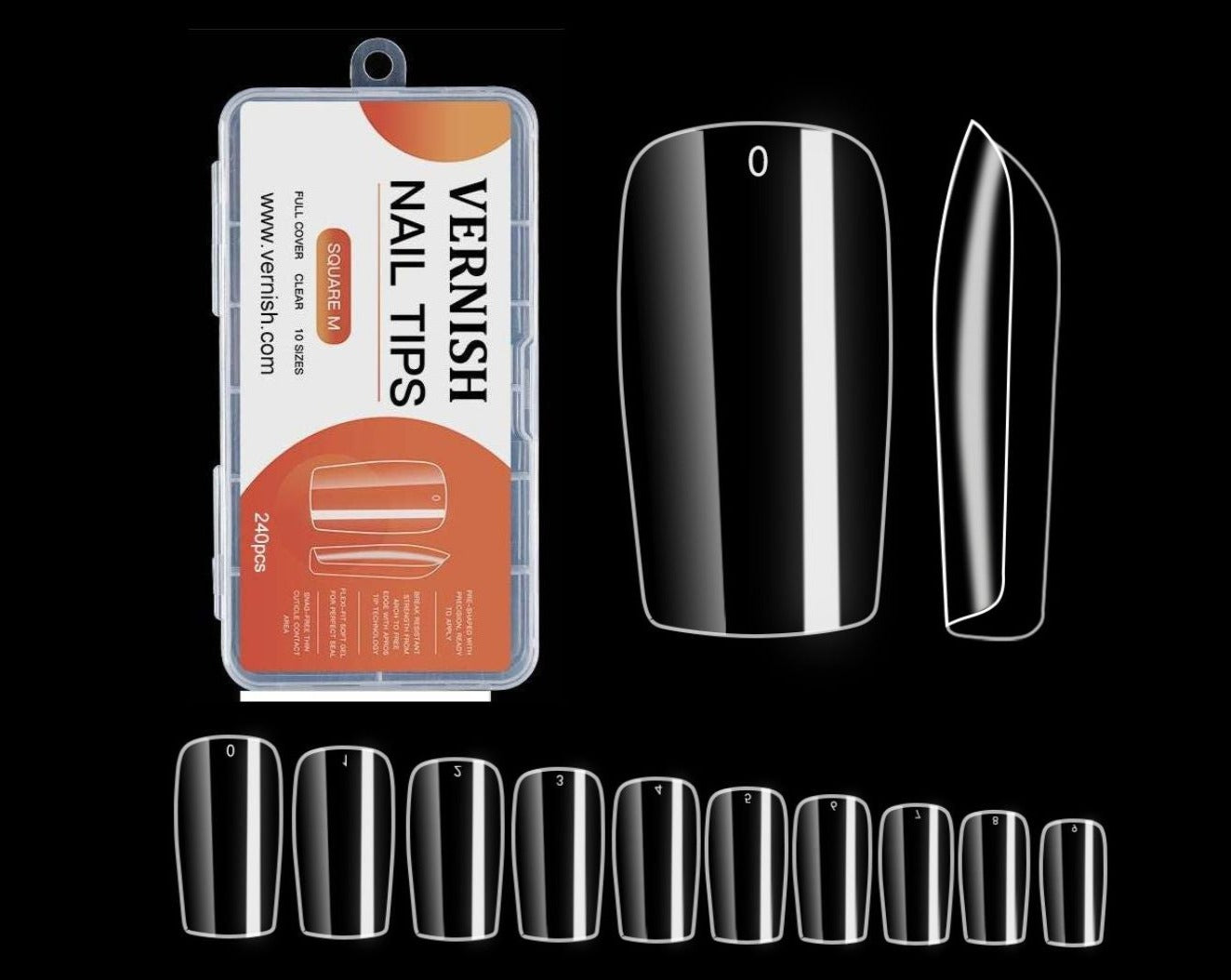 Square M Nageltippar Full Cover
