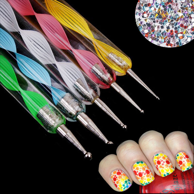 Dotting Pen Dubbelsidiga 5pcs