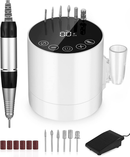 Elektrisk Nagelfil med fotpedal/ Digital Display 35000 RPM