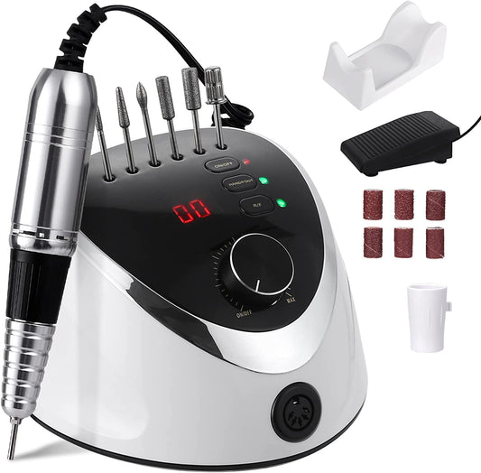 Elektrisk Nagelfil med fotpedal/ Digital Display 35000 RPM