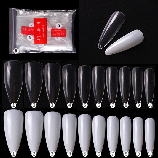 Lösnaglar Heltäckande Long Almond Stiletto / 500 pack